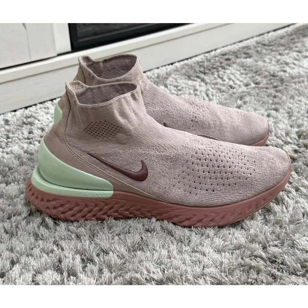 Nike Rise React Flyknit Smokey Mauve Womens Size 11 Running Shoes AV5553-226